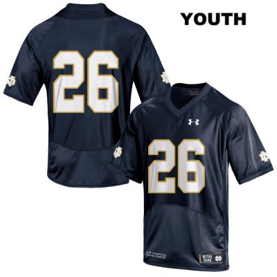 Notre Dame Fighting Irish Youth Temitope Agoro #26 Navy Under Armour No Name Authentic Stitched College NCAA Football Jersey EYE6299EK